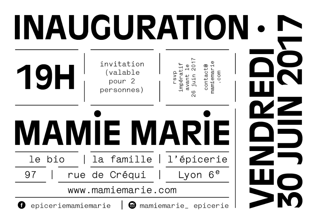 Inauguration De L’épicerie Mamie Marie : Venez Nombreux!