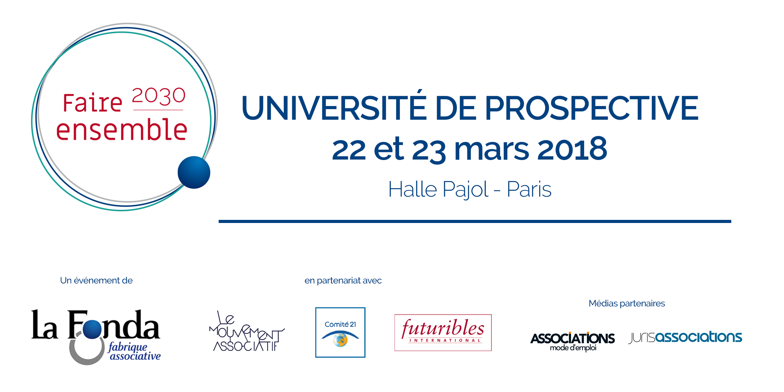 Université De Prospective « Faire Ensemble 2030 » – 22 Et 23 Mars à Paris