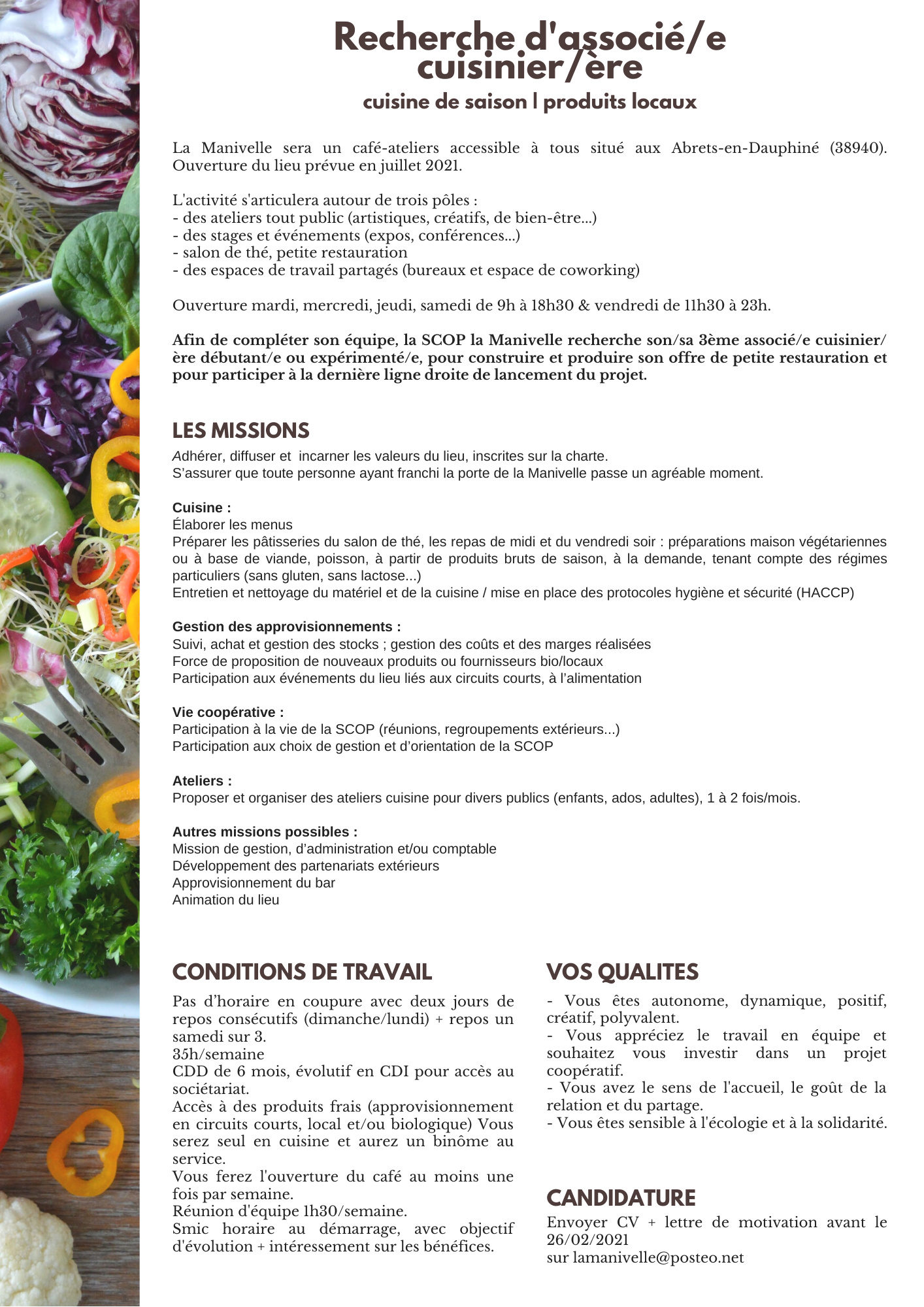 Annonce Associé E LA MANIVELLE